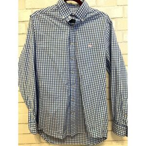Vineyard Vines Mens Slim Fit Gingham Check Button Down Shirt M